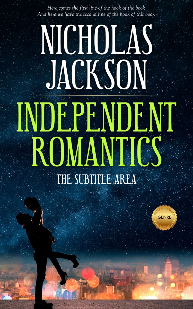 2D view of Premade Romance Book Cover - Laser