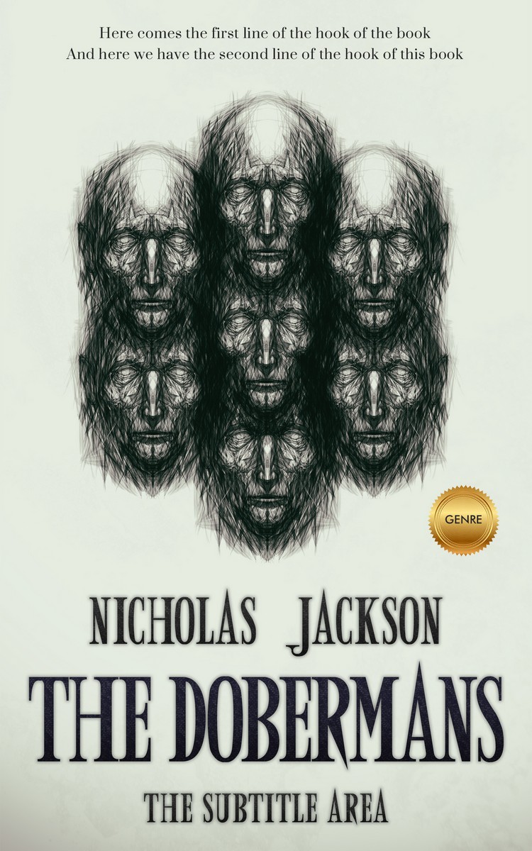 2D view of Premade Abstract Book Cover - Outer Space