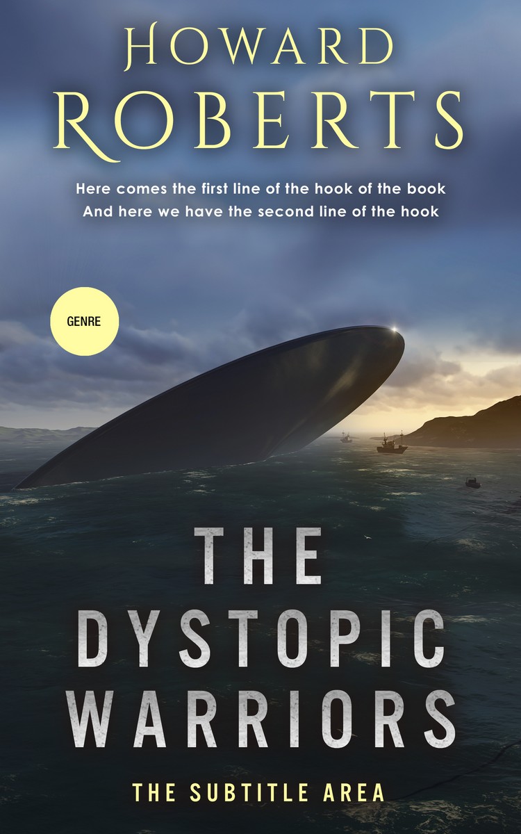 2D view of Premade Apocalyptica Book Cover - Bright Gray