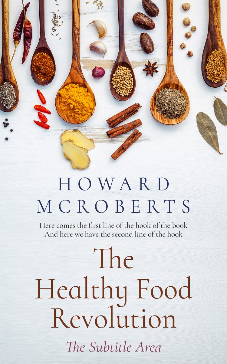 2D view of Premade Health & Dieting & Fitness Book Cover - Porcelain