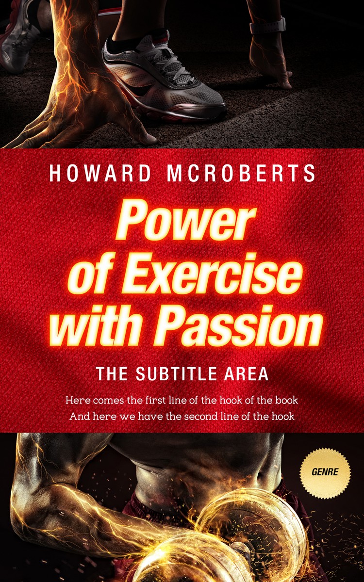 2D view of Premade Health & Dieting & Fitness Book Cover - Burnt Sienna