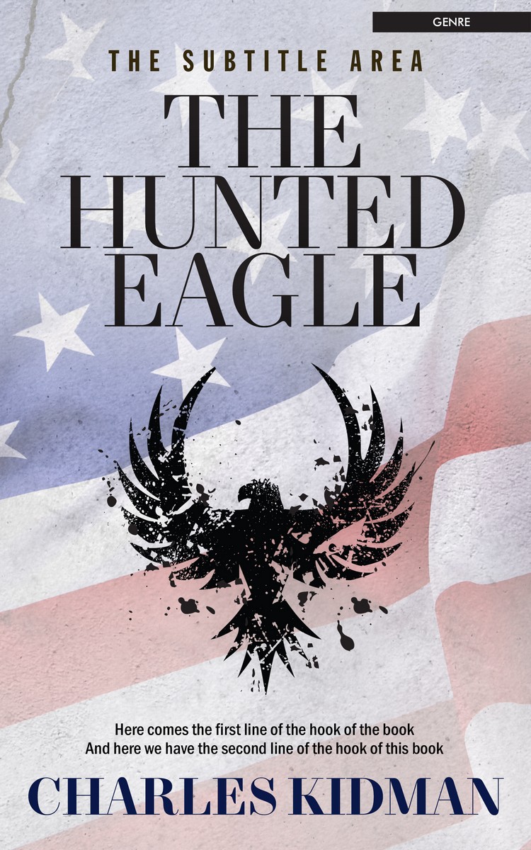 2D view of Premade Action & Adventure Book Cover - Gray Suit