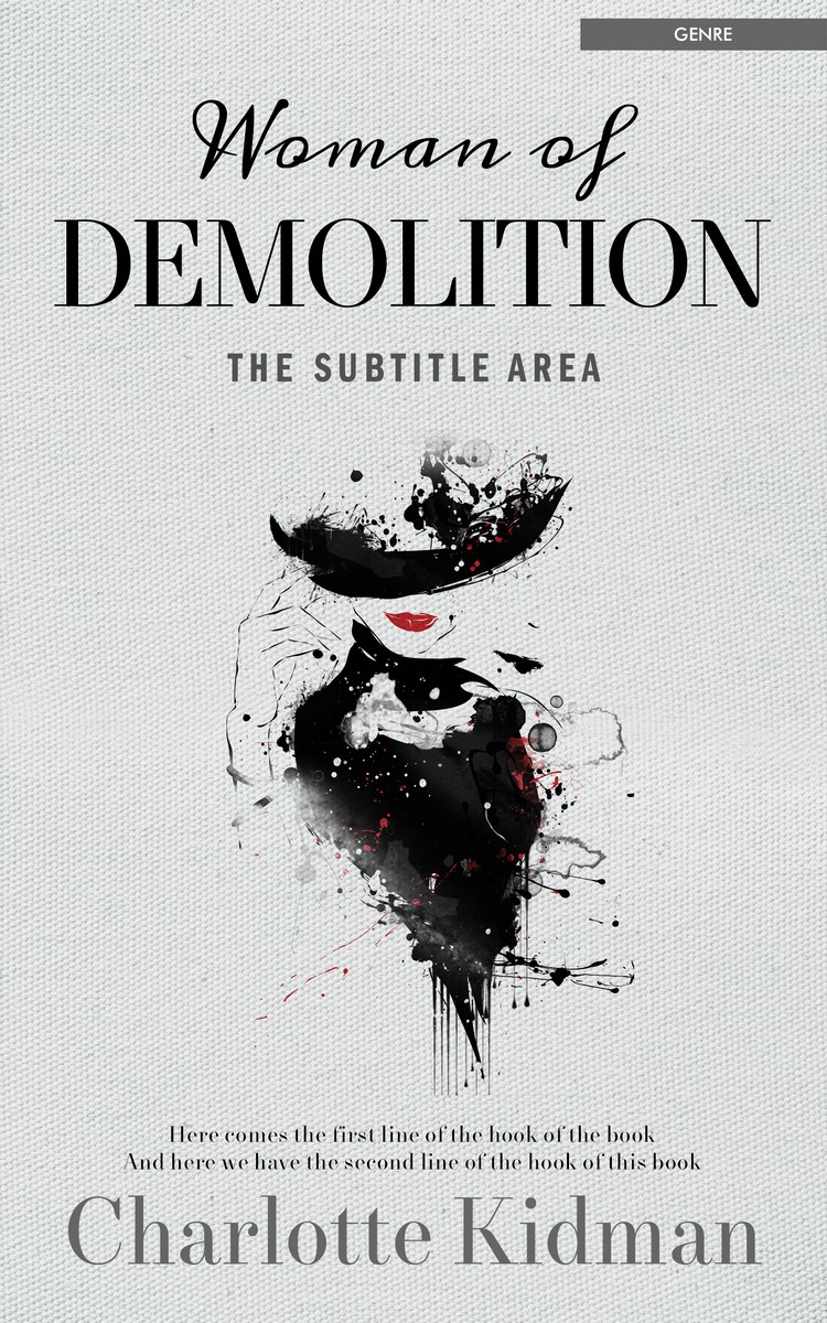 2D view of Premade Abstract Book Cover - Iron