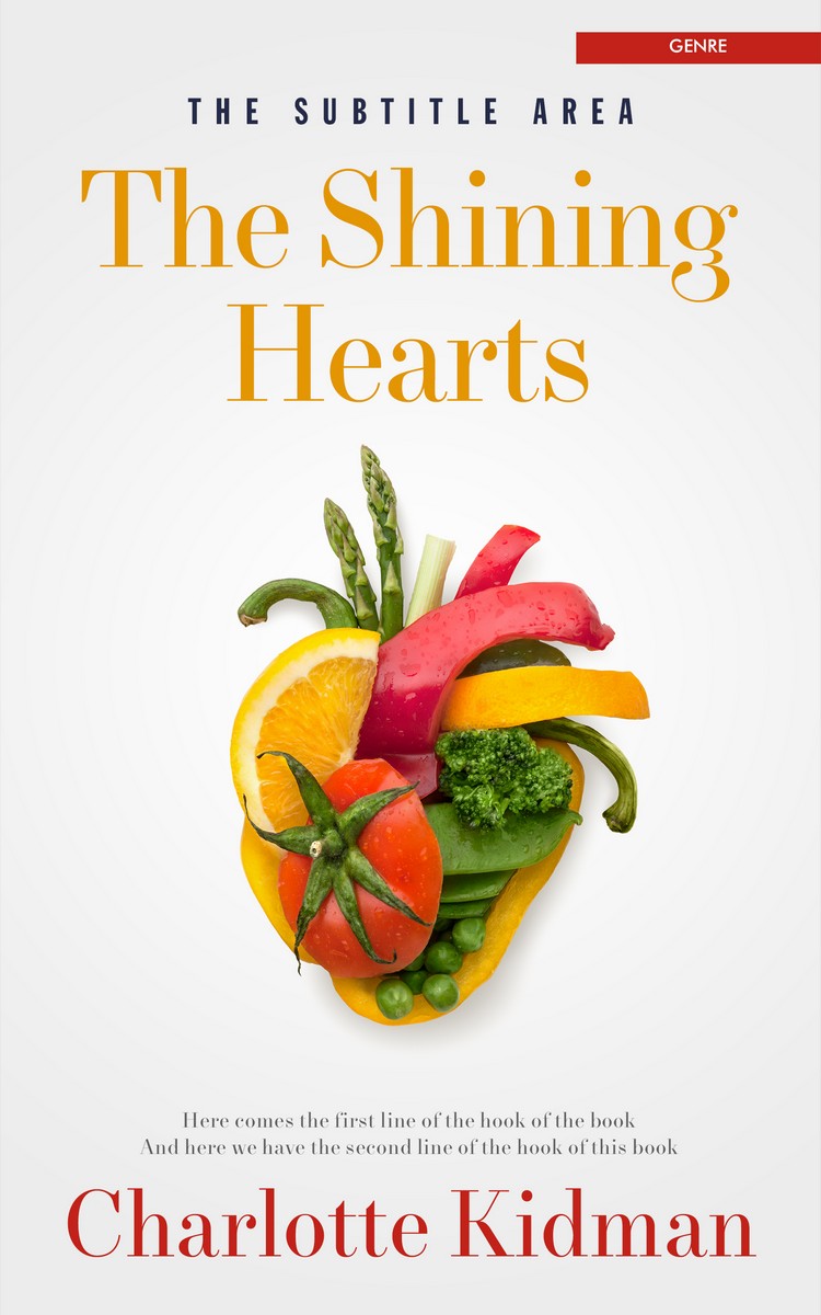 2D view of Premade Cookbooks & Food & Wine Book Cover - Seashell