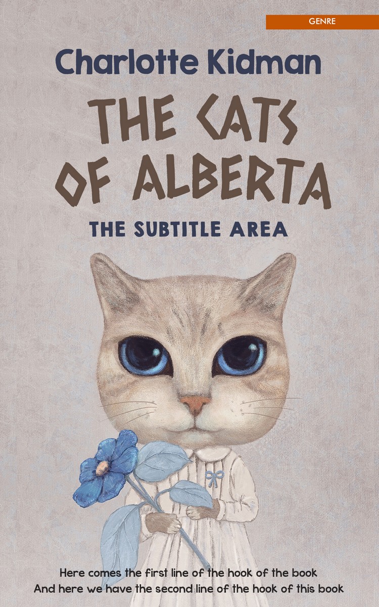 2D view of Premade Chick Lit Book Cover - Silver Rust