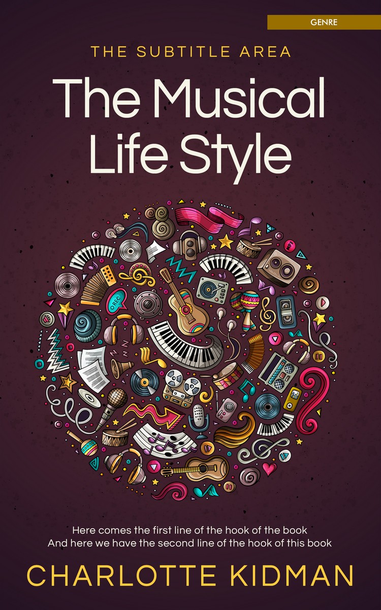 2D view of Premade Abstract Book Cover - Jon