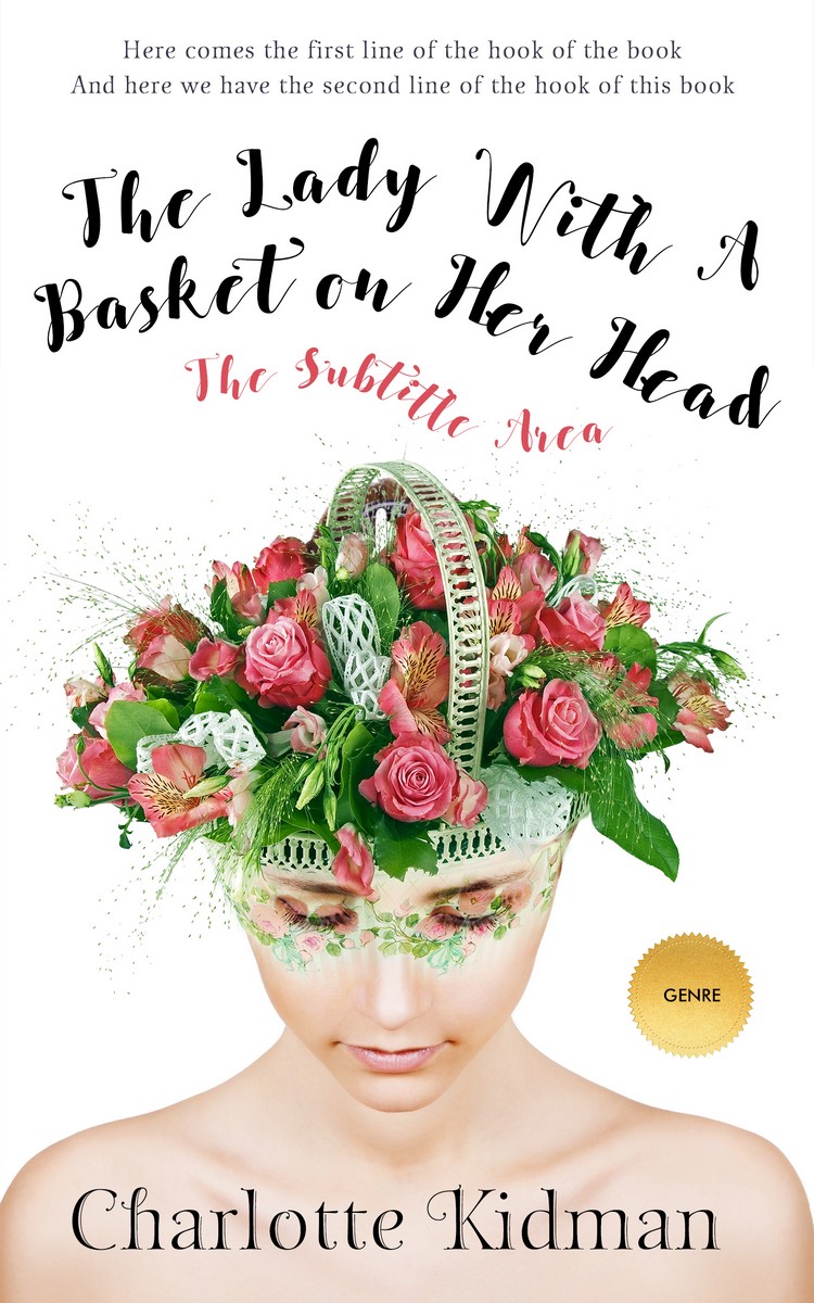 2D view of Premade Abstract Book Cover - Bone