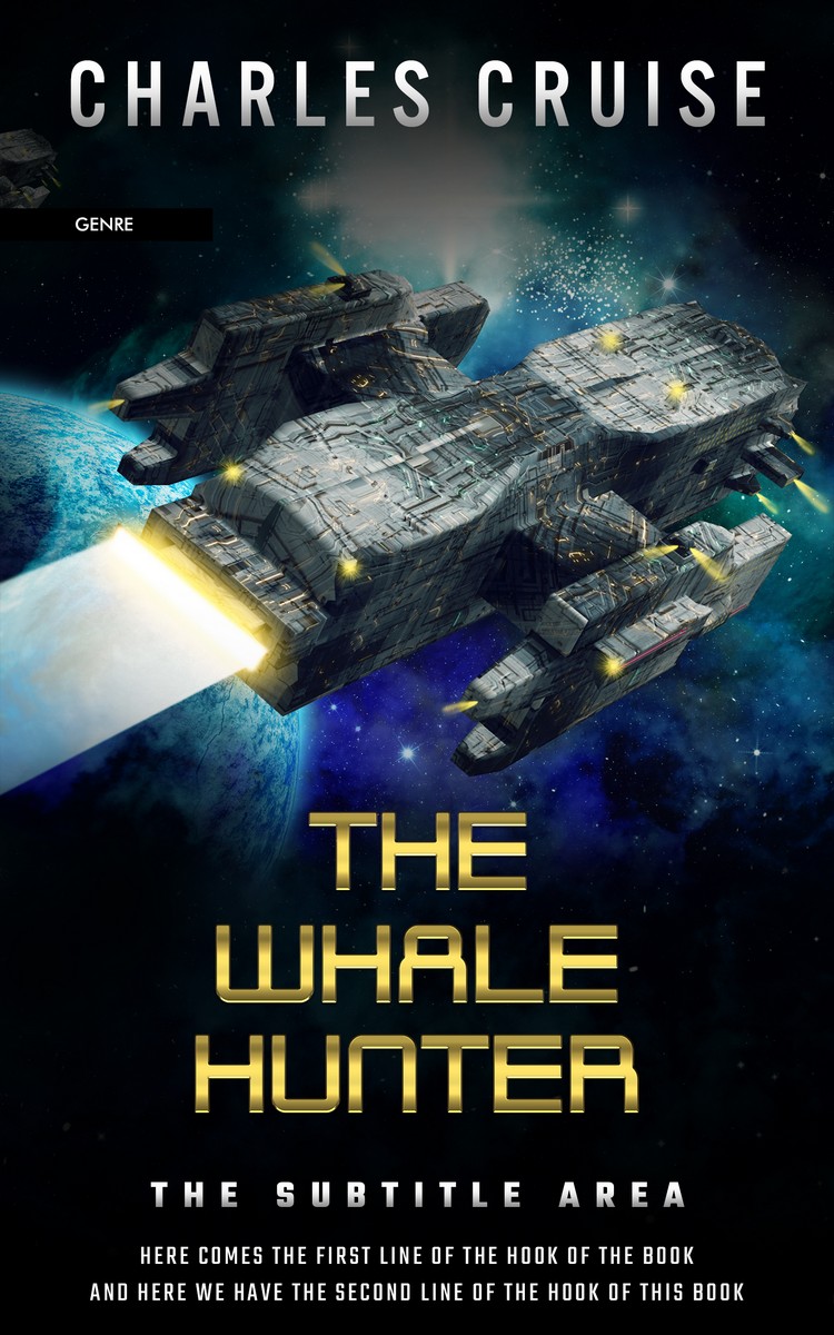 2D view of Premade Science Fiction Book Cover - Bison Hide