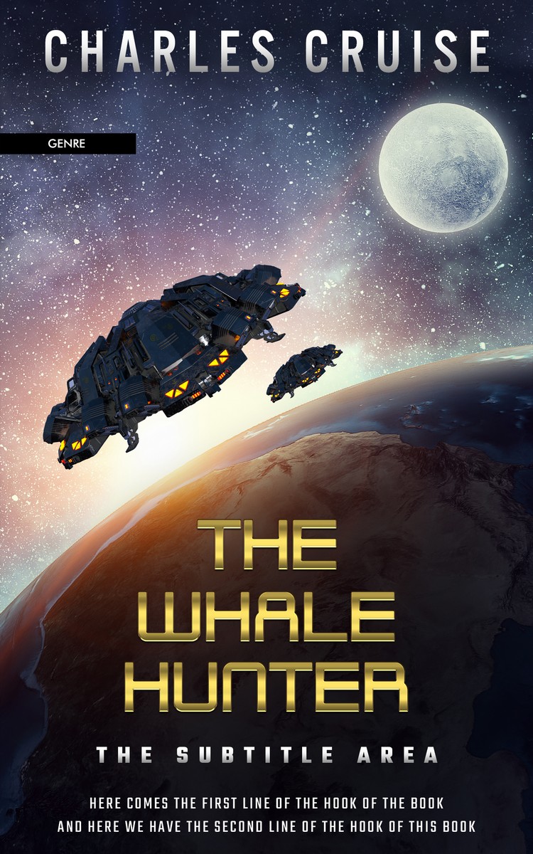 2D view of Premade Science Fiction Book Cover - Vanilla