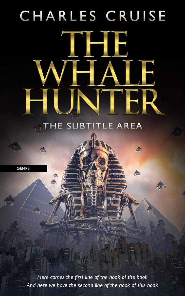 2D view of Premade Science Fiction Book Cover - Shark