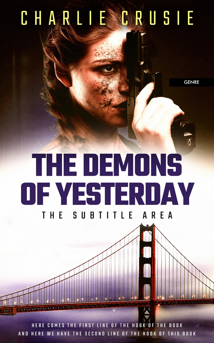 2D view of Premade Action & Adventure Book Cover - Cavern Pink