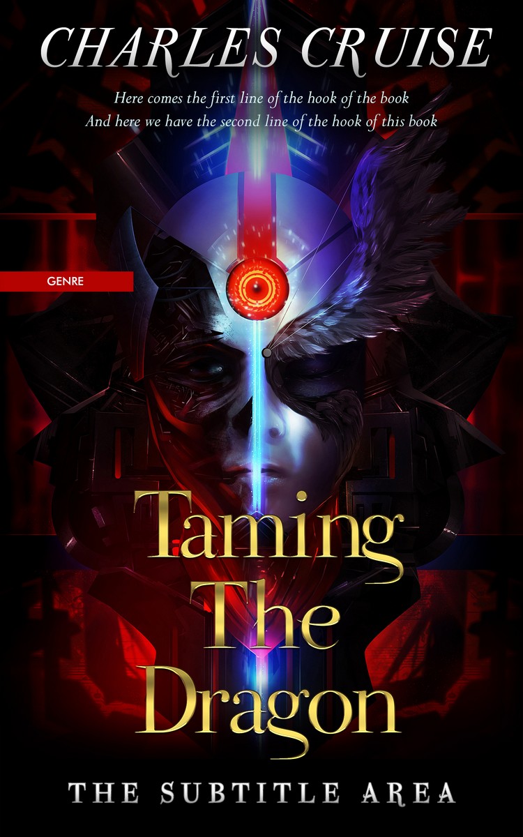 2D view of Premade Fantasy Book Cover - Asphalt