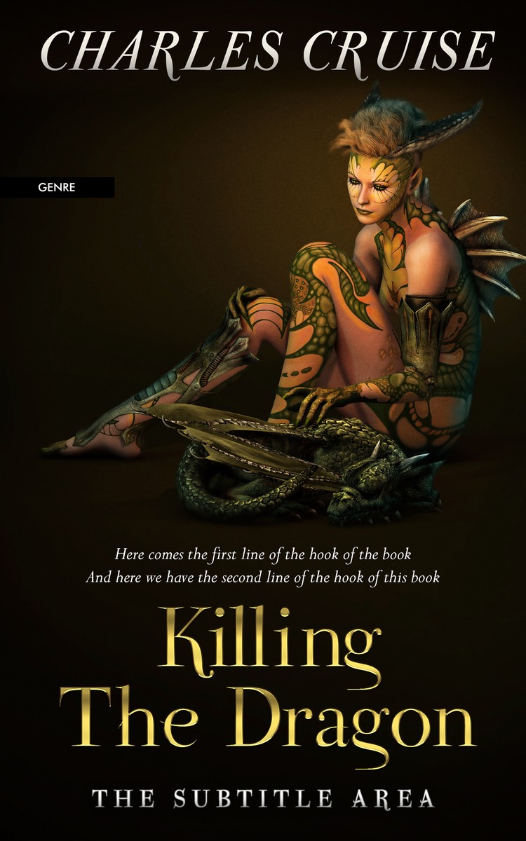 2D view of Premade Fantasy Book Cover - Crowshead