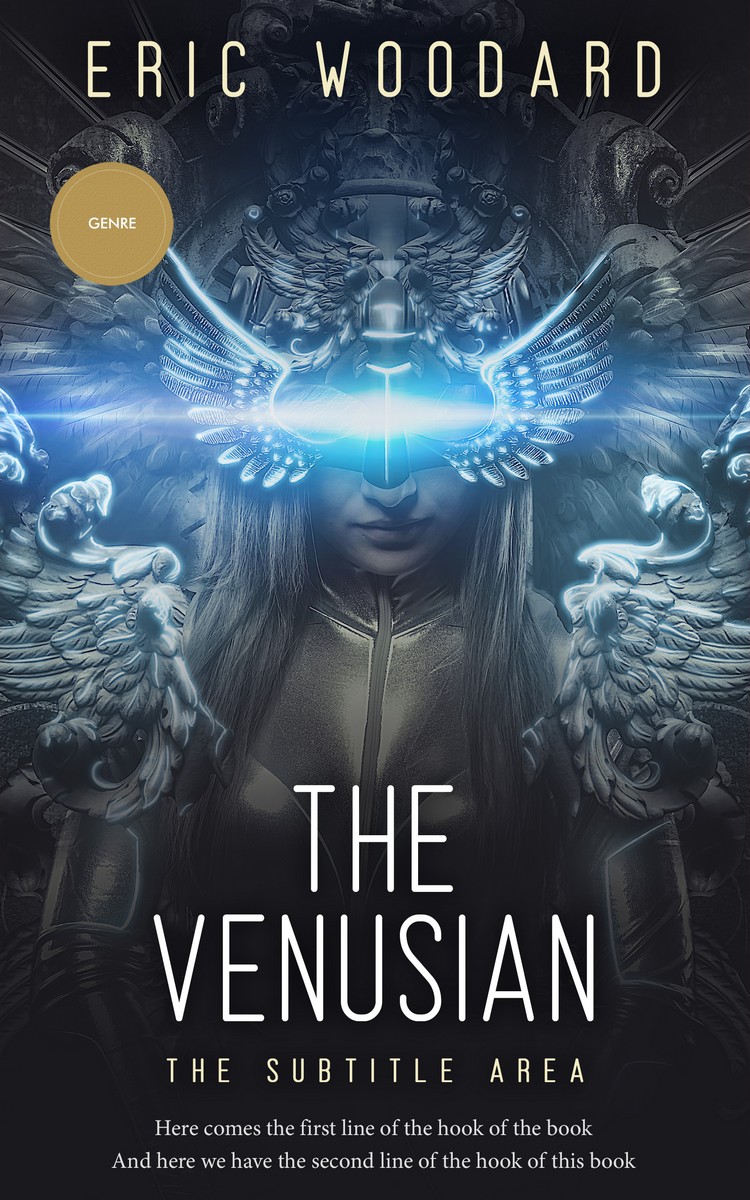 2D view of Premade Science Fiction Book Cover - Ebony Clay