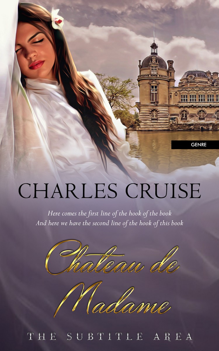 2D view of Premade Historical Book Cover - Spicy Pink