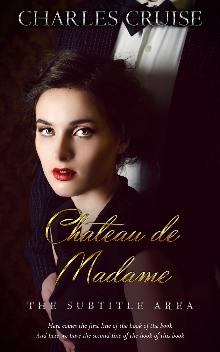 2D view of Premade Romance Book Cover - Coffee Bean