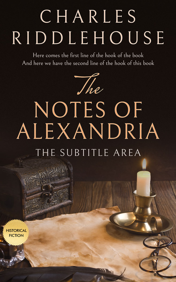 2D view of Premade Historical Book Cover - Tan