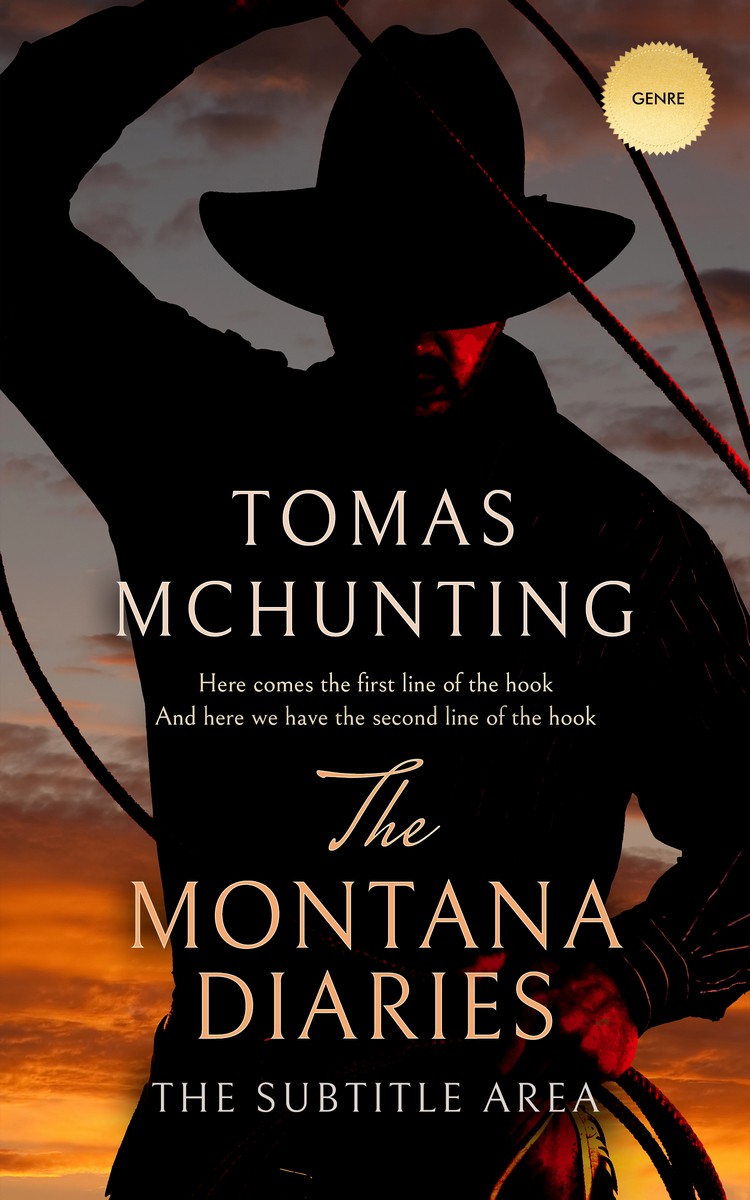 2D view of Premade Action & Adventure Book Cover - Tussock