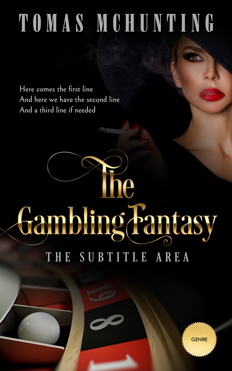 2D view of Premade Chick Lit Book Cover - Teak