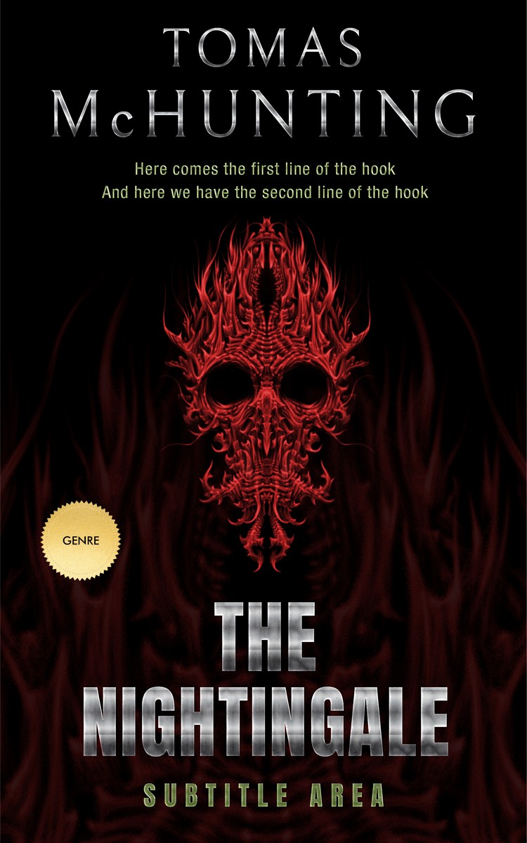 2D view of Premade Horror Book Cover - Black
