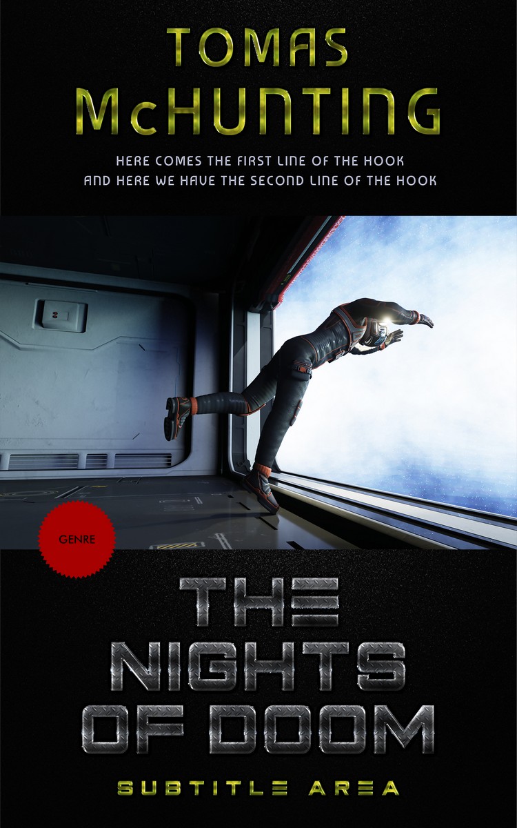 2D view of Premade Science Fiction Book Cover - Iron