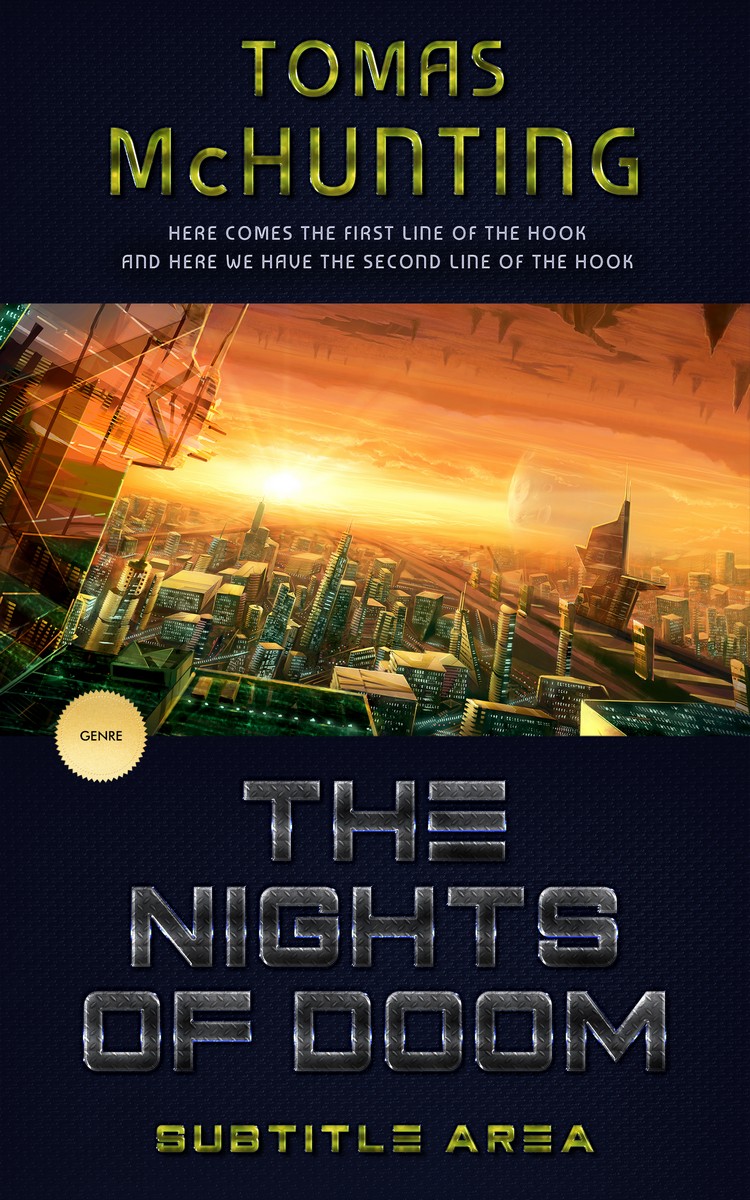 2D view of Premade Science Fiction Book Cover - Shark