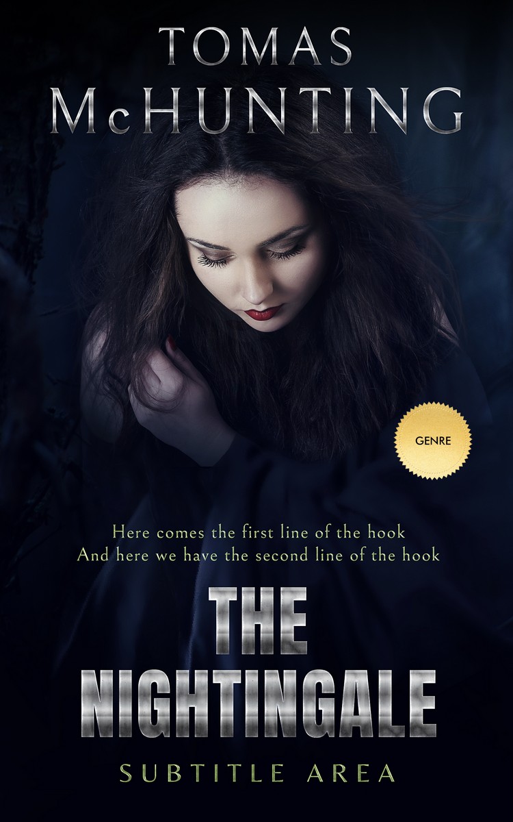 2D view of Premade Mystery & Thriller & Suspense Book Cover - Ebony