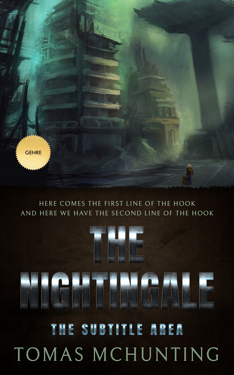 2D view of Premade Apocalyptica Book Cover - Heavy Metal