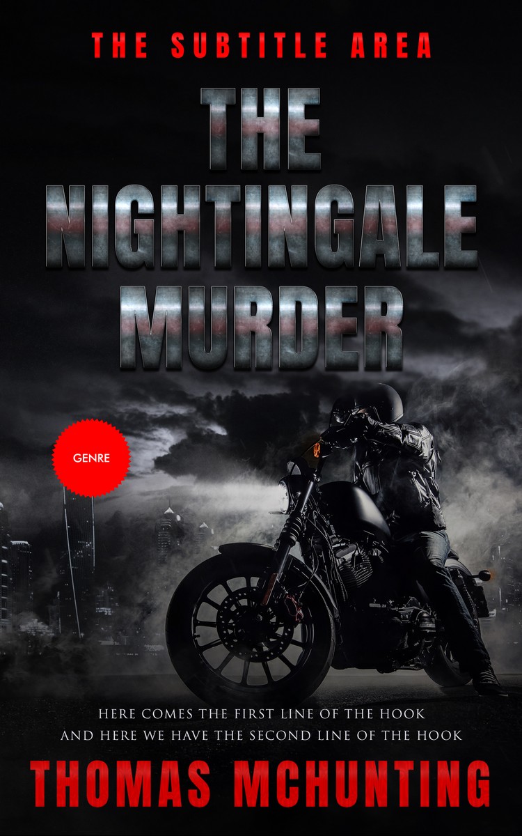 2D view of Premade Action & Adventure Book Cover - Woodsmoke