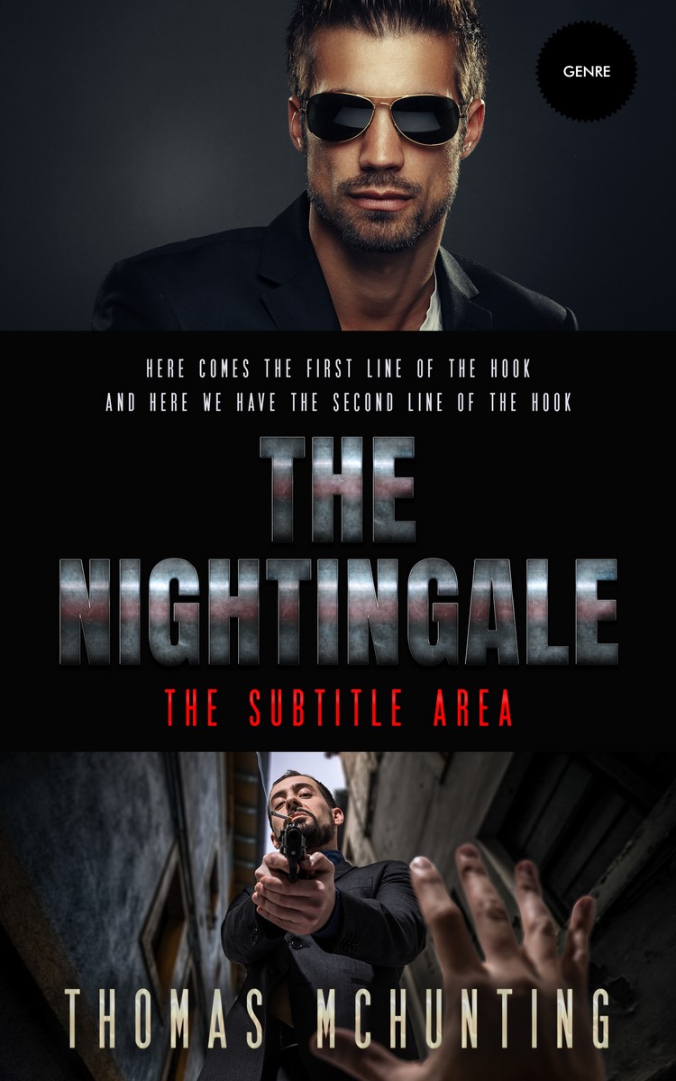 2D view of Premade Action & Adventure Book Cover - Woodsmoke