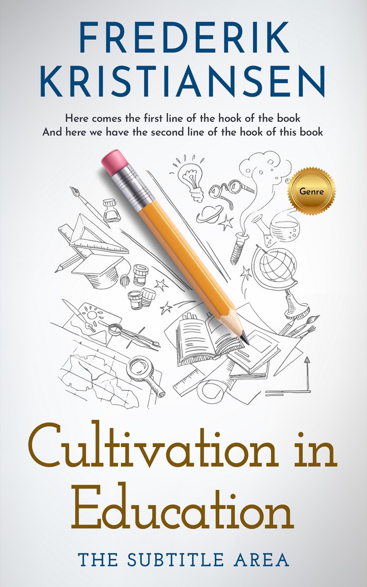 2D view of Premade Abstract Book Cover - Porcelain