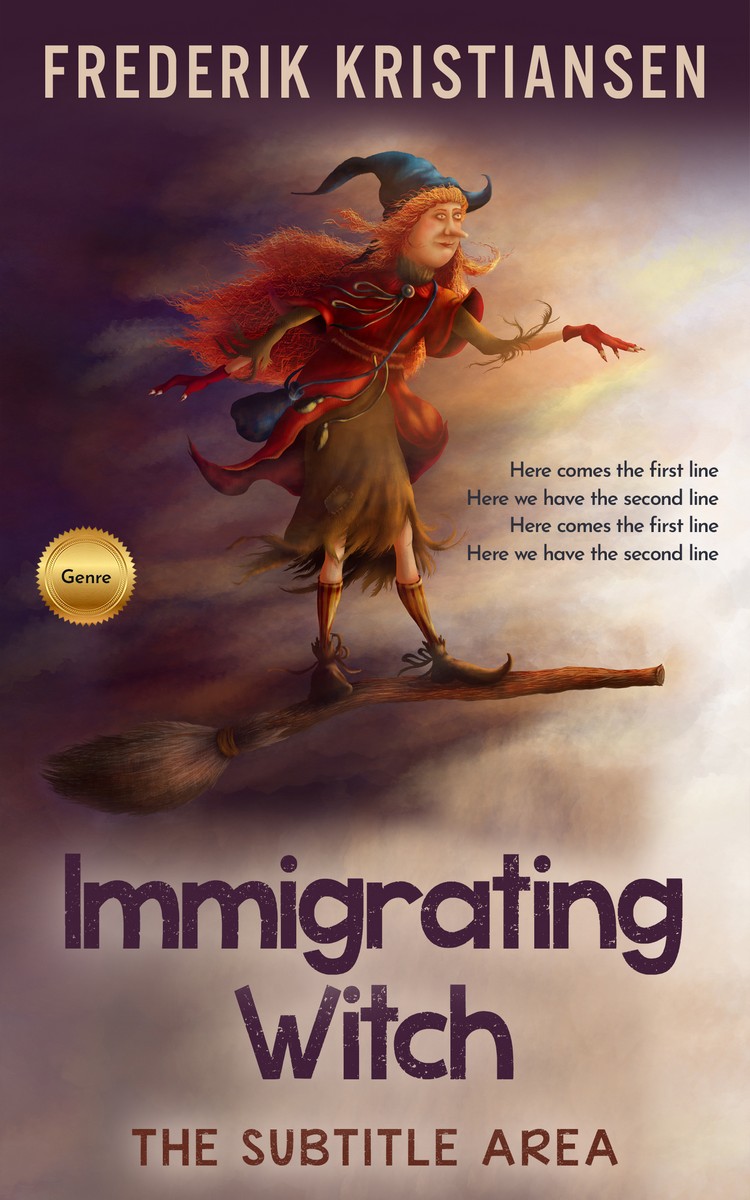 2D view of Premade Fantasy Book Cover - Livid Brown