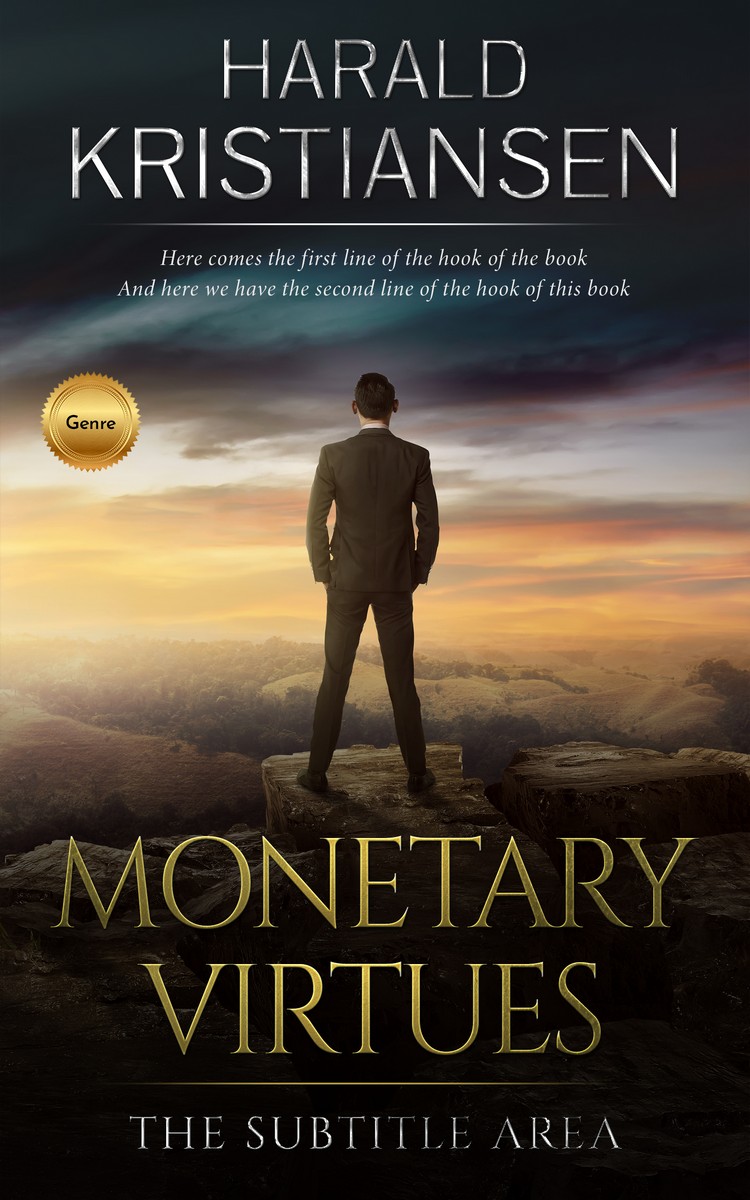 2D view of Premade Business Book Cover - Tan