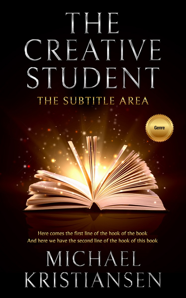 2D view of Premade Fantasy Book Cover - Tan