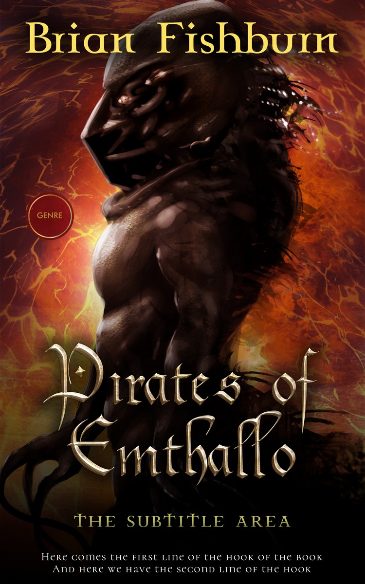 2D view of Premade Fantasy Book Cover - Coffee Bean