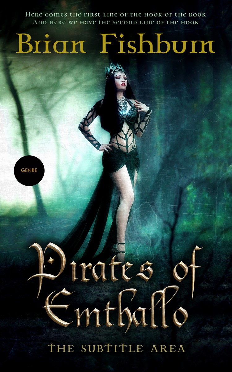 2D view of Premade Fantasy Book Cover - Pale Leaf