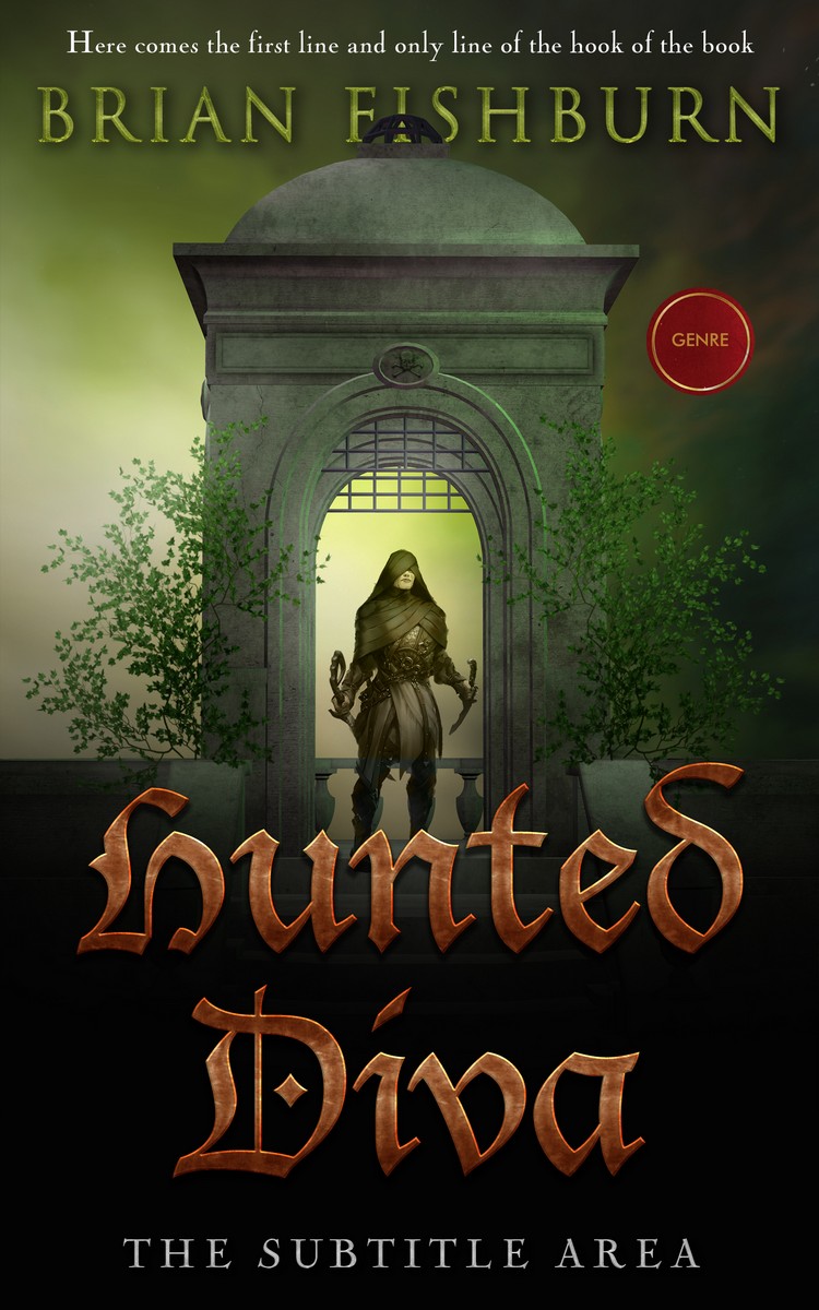 2D view of Premade Fantasy Book Cover - Rangoon Green