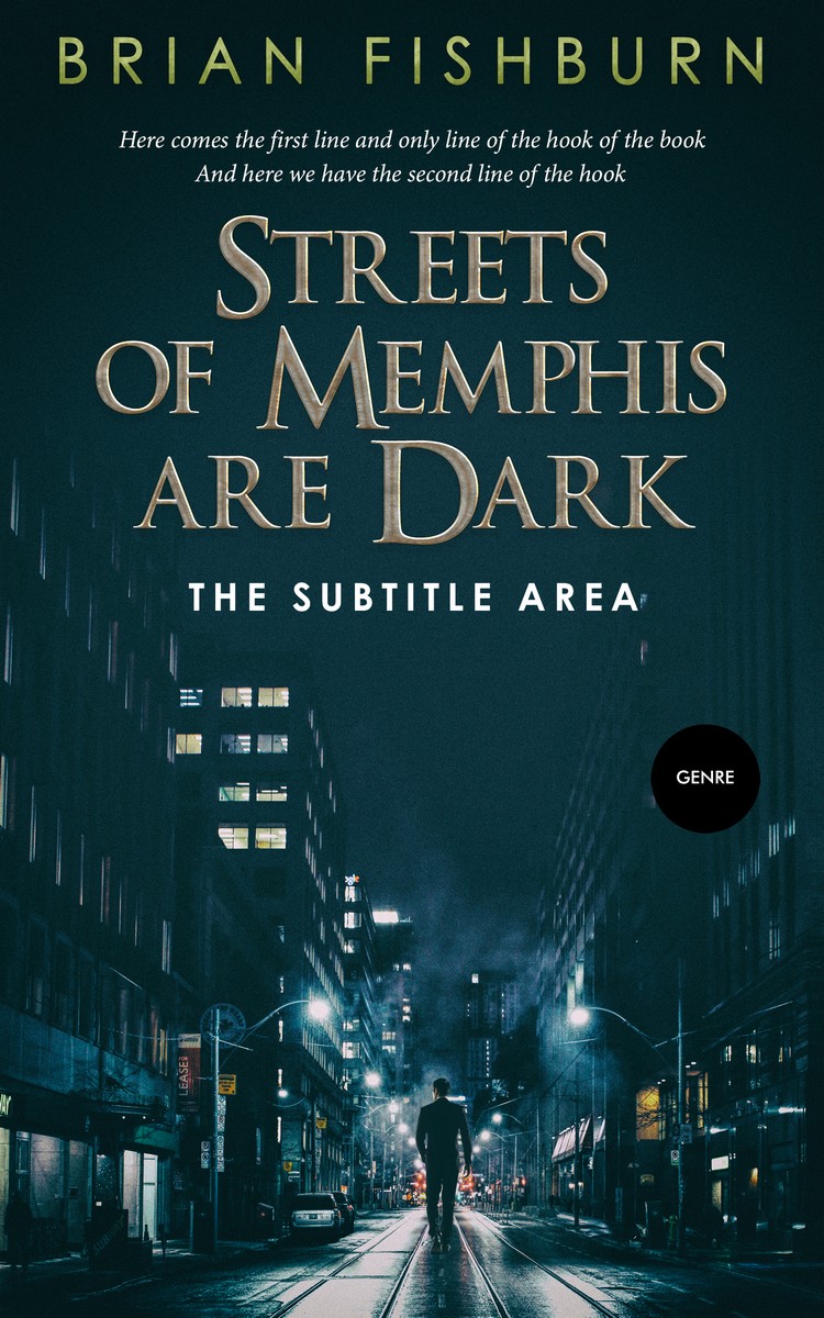 2D view of Premade Mystery & Thriller & Suspense Book Cover - Bottle Green