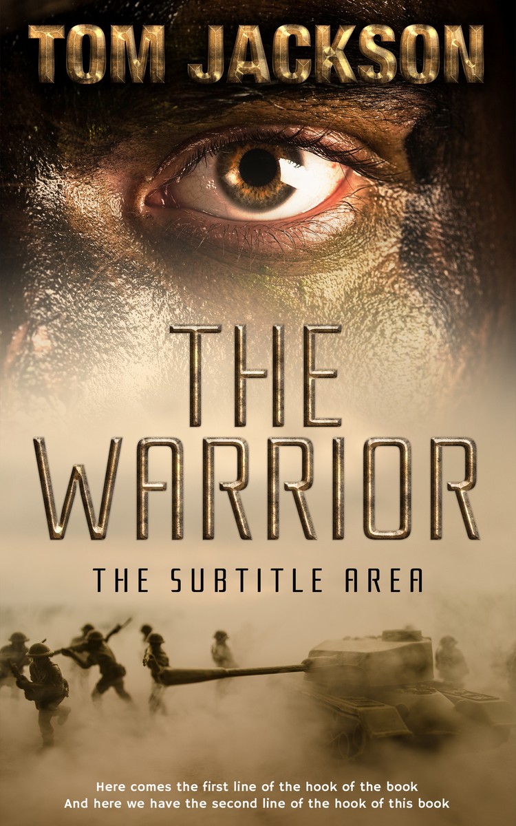 2D view of Premade Action & Adventure Book Cover - Mongoose