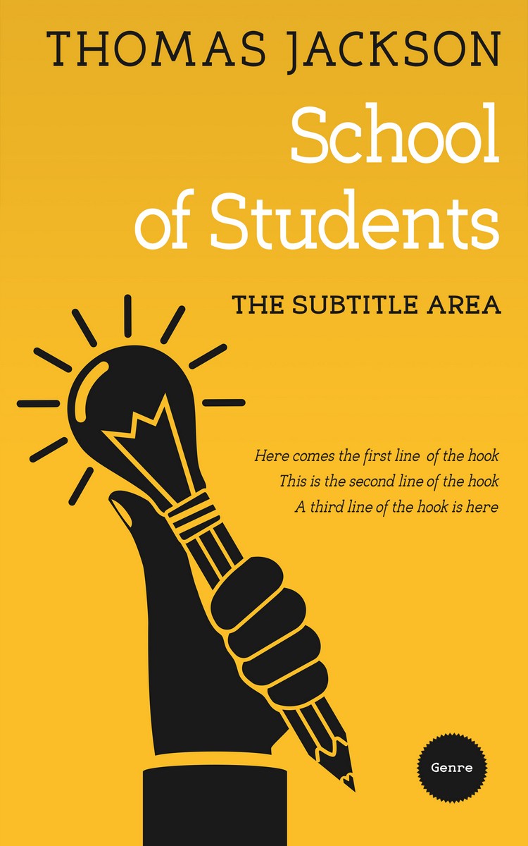 2D view of Premade Abstract Book Cover - Saffron