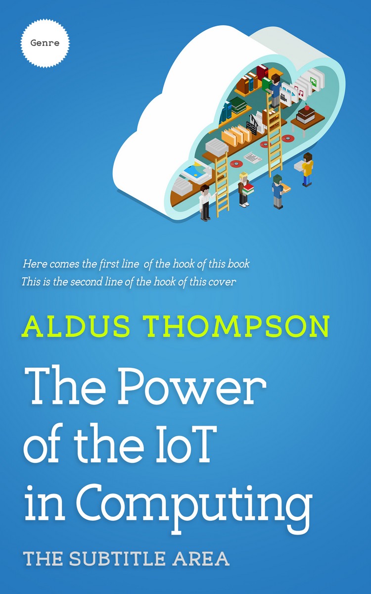 2D view of Premade Business Book Cover - Boston Blue