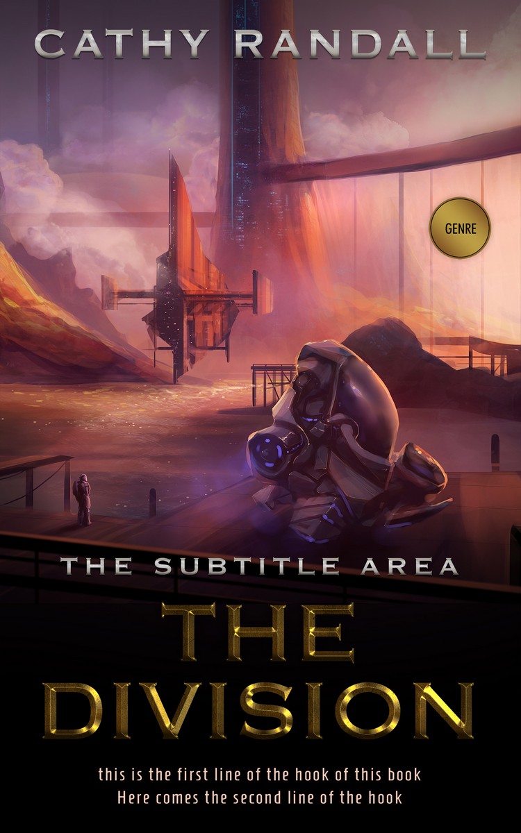 2D view of Premade Science Fiction Book Cover - Cocoa Brown