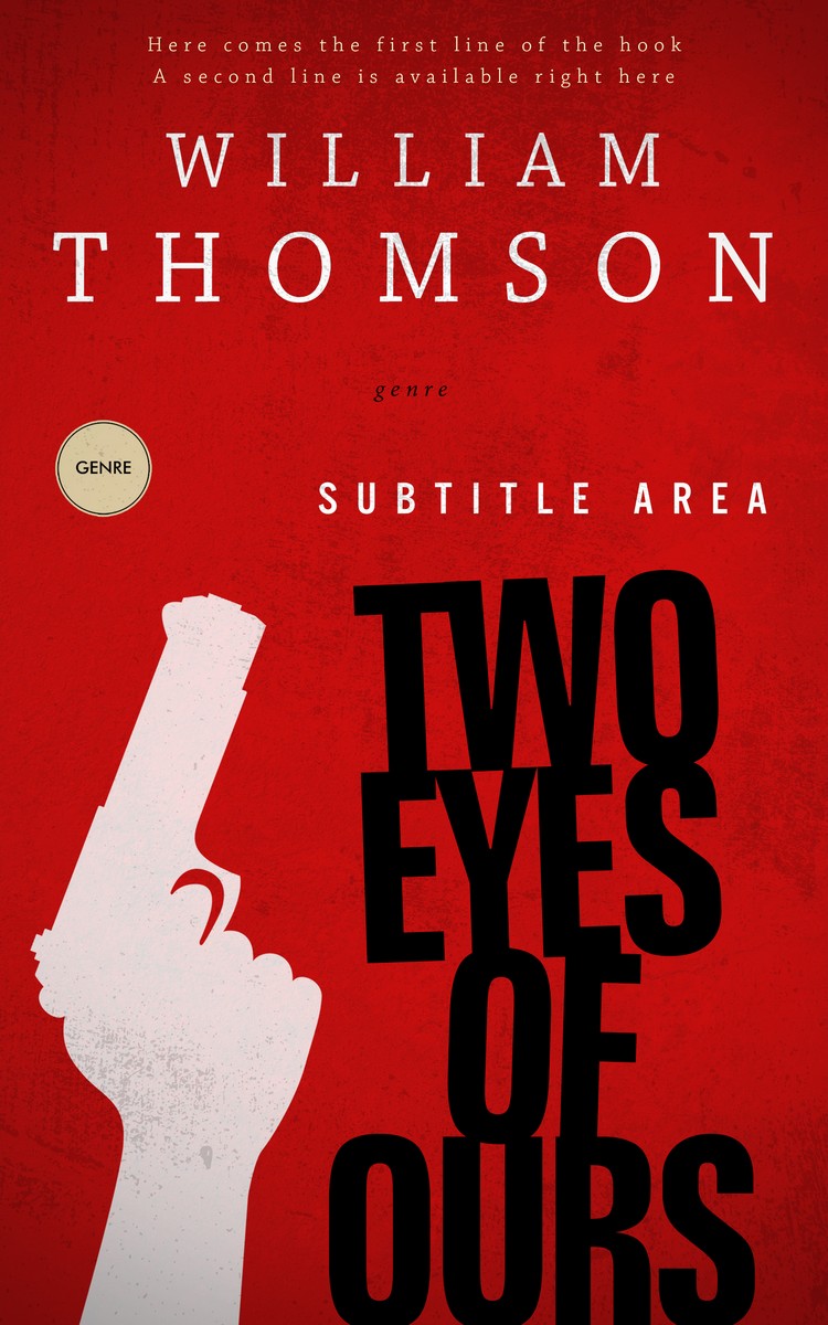 2D view of Premade Mystery & Thriller & Suspense Book Cover - Milano Red