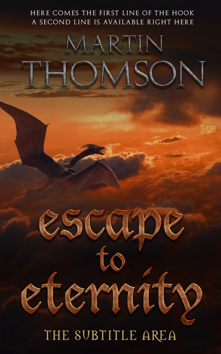 2D view of Premade Fantasy Book Cover - Eclipse