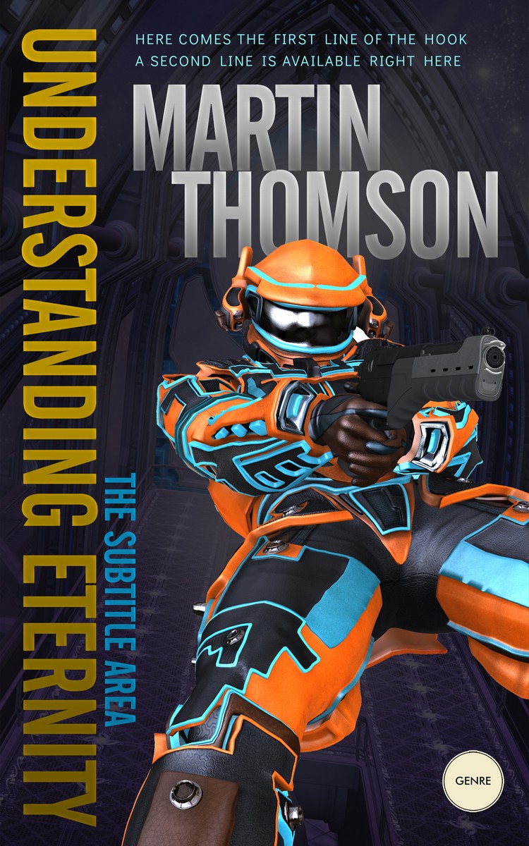 2D view of Premade Science Fiction Book Cover - Charade