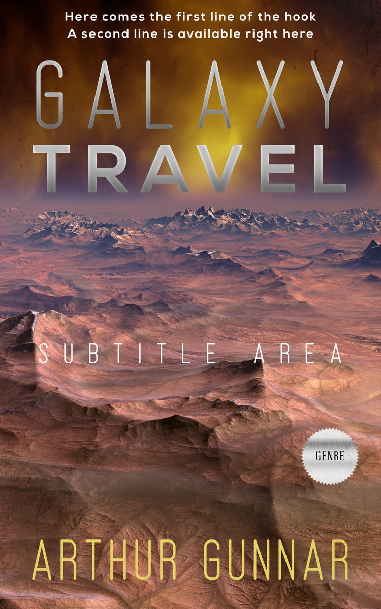 2D view of Premade Science Fiction Book Cover - Tobacco Brown