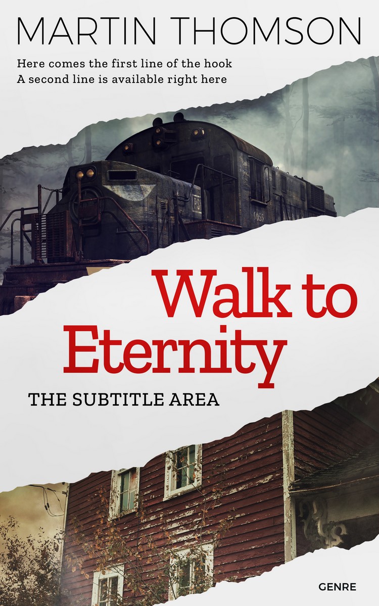 2D view of Premade Mystery & Thriller & Suspense Book Cover - Quill Gray