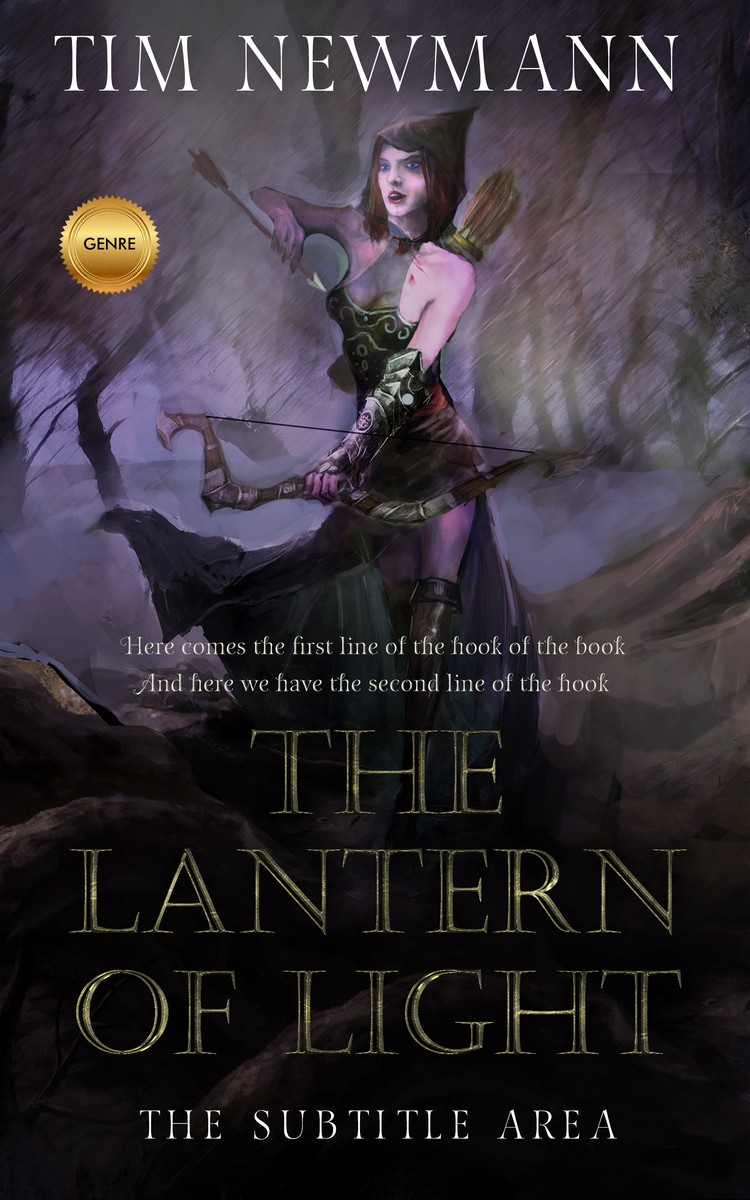 2D view of Premade Fantasy Book Cover - Thunder