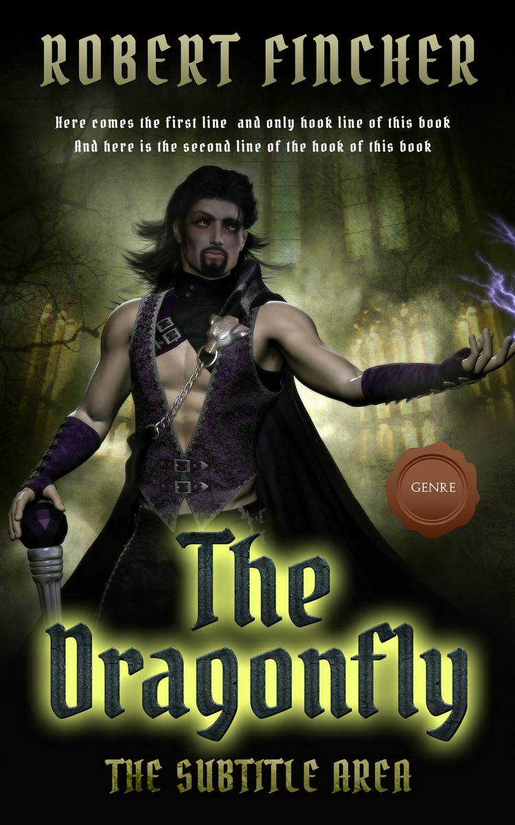 2D view of Premade Fantasy Book Cover - Rangoon Green