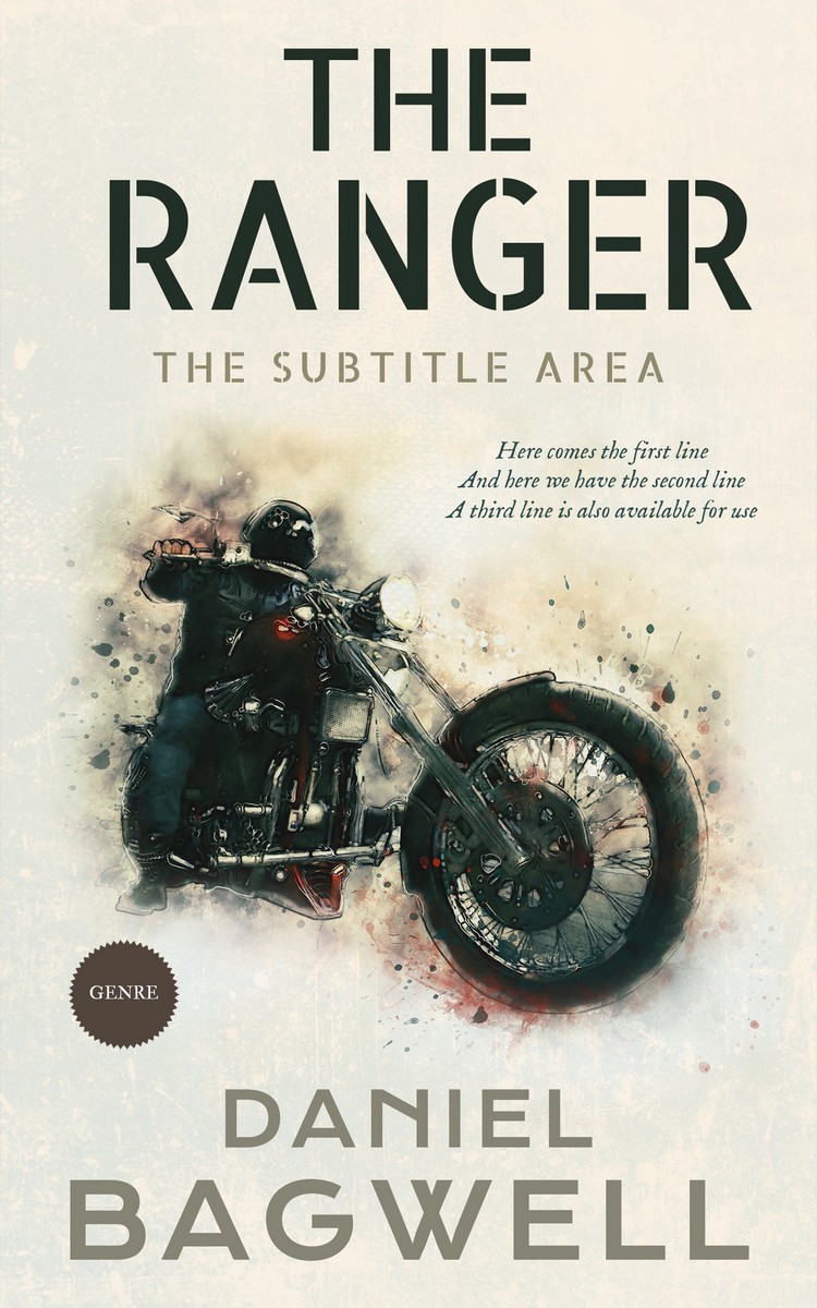 2D view of Premade Action & Adventure Book Cover - White Rock